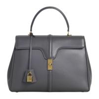 CELINE 思琳 16系列 女士中号缎面牛皮革手袋 187373BEY 10DC 灰色