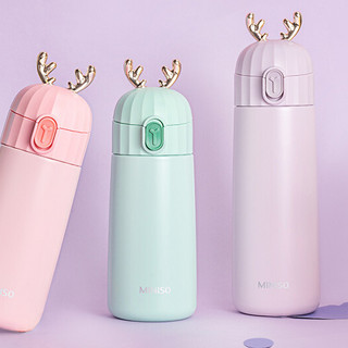 MINISO 名创优品 萌宠系列 保温杯 萌鹿款 350ml 紫色