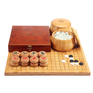 双龙奇胜 围棋套装初学两用棋盘成人双面楠竹棋盘双龙棋具