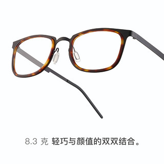 TAPOLE轻宝 纯钛方框眼镜架全框复古男女板材钛合金近视眼镜框 p1（玳瑁色）