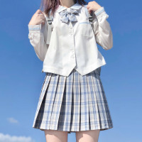 樱花家族 踏雪寻你 JK制服子 女秋短裙 45cm S