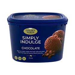 金若丝(Golden North)  巧克力味冰淇淋大桶分享装雪糕 2L鲜奶冰激凌
