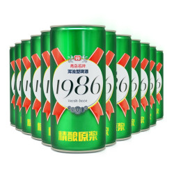 蓝宝石啤酒青岛蓝宝石1986精酿原浆啤酒1l12罐