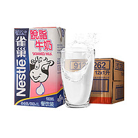 Nestlé 雀巢 脱脂牛奶 1L*12盒