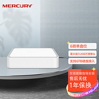 MERCURY 水星家纺 水星安防网络硬盘录像机音频云存储4路6路监控录像机 6路监控-无硬盘 MNVR106