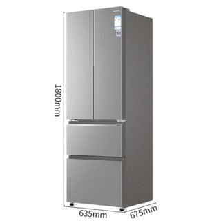AUCMA 澳柯玛 BCD-335WPGX 风冷多门冰箱 335L 银色