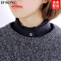 IFSONG 装饰假领子女士百搭假领假衬衫领子衬衣领春秋冬季假衣领 黑色
