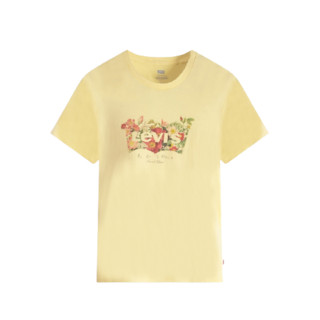 Levi's 李维斯 女士圆领短袖T恤 17369-1299 黄色 S