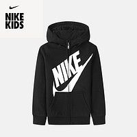 NIKE 耐克 Nike耐克童装秋冬外套加绒卫衣男童2021秋季长袖连帽休闲运动上衣