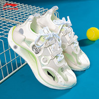 肖战同款中国李宁 LI-NING2021春夏巴黎时装周绝影CRC跑步鞋潮流运动鞋男 云雾白 39.5
