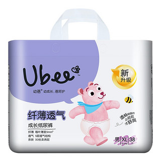 Ubee 幼蓓 纤薄透气系列 拉拉裤 XL38片*4包 男宝宝