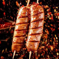 1040根大分量火山石烤肠地道肠10根黑椒纯肉肠