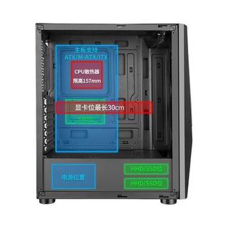 GOLDEN FIELD 金河田 雷神 RGB ATX机箱 半侧透 黑色