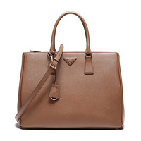 PRADA 普拉达 Galleria系列 女士牛皮手提包 1BA786-NZV-F0401-V-OOO 肉桂色