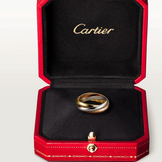 Cartier 卡地亚 TRINITY系列 B4086100 中性三圈圆环18K金戒指 45号