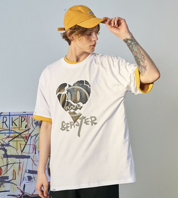 BEASTER B12A011669 中性款小熊温感印花T恤
