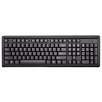 HP 惠普 K100 104键 有线薄膜键盘 黑色 无光