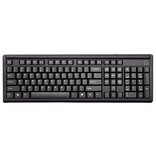 HP 惠普 K100 104键 有线薄膜键盘 黑色 无光
