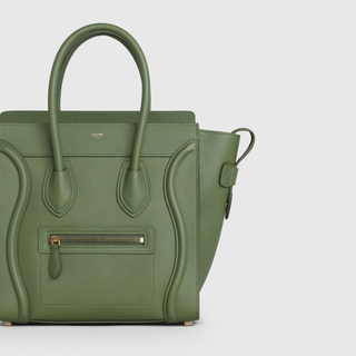 CELINE 思琳 Luggage系列 MICRO 女士牛皮革手袋 189793DRU 15LK 浅卡其绿色