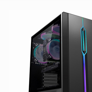 aigo 爱国者 T20 RGB ATX机箱 半侧透 黑色