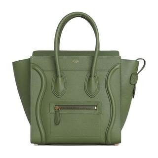 CELINE 思琳 Luggage系列 MICRO 女士牛皮革手袋 189793DRU 15LK 浅卡其绿色