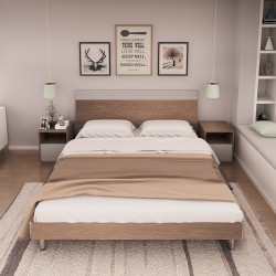 【省1000元】简约双人床_m&z 掌上明珠家居 简约板式双人床 1.