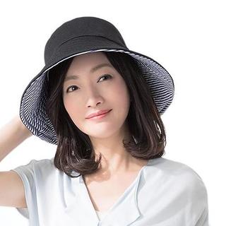 NEEDS 丽意姿 女士渔夫帽 AE113 黑色/条纹 M