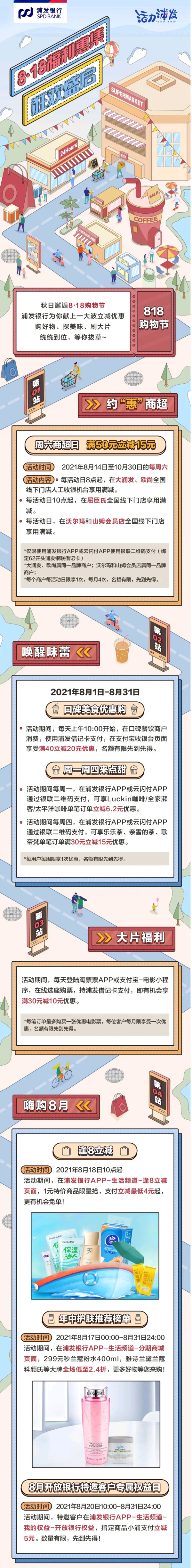 浦发银行 支付优惠
