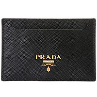 PRADA 普拉达 Saffiano系列 女士皮革卡片夹 1MC208-QWA-F0002 黑色