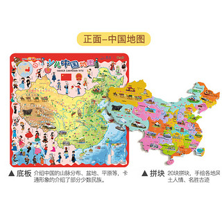 少儿中国世界二合一地图