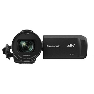 松下(Panasonic) 4K摄像机家用直播高清光学24倍变便携数码DV录像录影摄影机VX1GK 官方标配