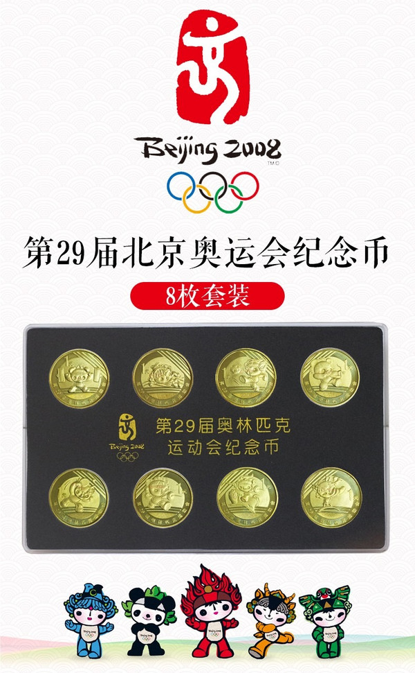 20062008年北京奥运会纪念币8枚全套