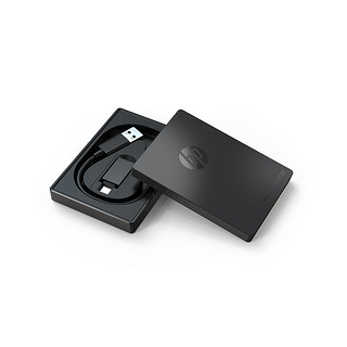 HP 惠普 Portable SSD P700 USB 3.1 移动固态硬盘 Type-C 256GB 黑色