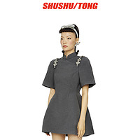 SHUSHU TONG SS21DR02 女款中袖收腰旗袍连衣裙