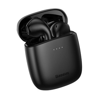 BASEUS 倍思 W04 Pro 半入耳式真无线蓝牙耳机 无线充电 磨砂黑