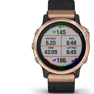 GARMIN 佳明 Fenix 6S Pro 蓝宝石玫瑰金版 智能手表 玫瑰金 黑色硅胶表带（心率、血氧）