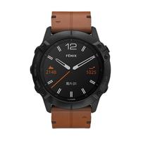 GARMIN 佳明 Fenix 6X Pro 蓝宝石版 智能手表 51mm 棕色皮质表带(