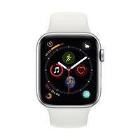 Apple 苹果 Watch Series 4 智能手表 44mm GPS版 银色铝金属表壳 白色运动型表带（GPS、心率）