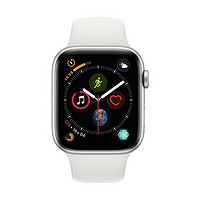 Apple 苹果 Watch Series 4 智能手表 44mm GPS版 银色铝金属表壳 白色运动型表带(GPS、心率)