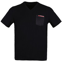 PRADA 普拉达 男士V领短袖T恤 SJM994-710-F0002 黑色 S