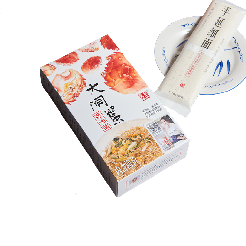 丰收蟹庄 大闸蟹葱油面+蟹黄酱组合装 666g