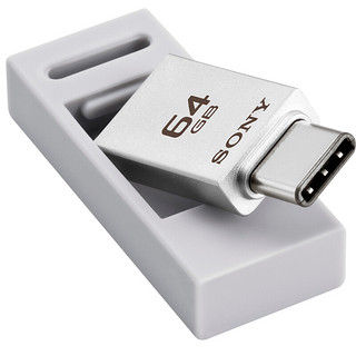 SONY 索尼 USM-CA1 USB3.1 U盘 银色 64G  Type-C/USB双口