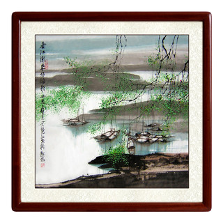 尚得堂手绘国画山水画客厅真迹水墨画斗方字画书画江南水乡风水画