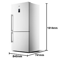 beko 倍科 CN160220IW 混冷双门冰箱 553L 白色