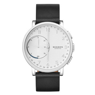 SKAGEN 诗格恩 SKT1101 智能手表 42mm 不锈钢表壳 黑色牛皮表带（闹钟、定时）