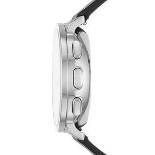 SKAGEN 诗格恩 SKT1101 智能手表 42mm 不锈钢表壳 黑色牛皮表带（闹钟、定时）
