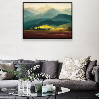 弘舍 大卫·弗利德里希 山水风景油画《巨人山》成品尺寸71x53cm 油画布 闪耀金