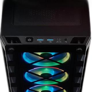 美商海盗船 465X RGB机箱台式机水冷中塔透明游戏电脑主机个性组装