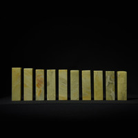 四大国石青田石篆刻印 章材石素钮方章随机发货