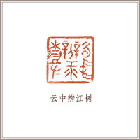 杨剑寿山石博古钮方章《云中辨江树》引首压脚闲章